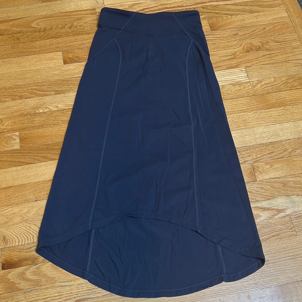 Athleta gray long skirt. High-low. XS